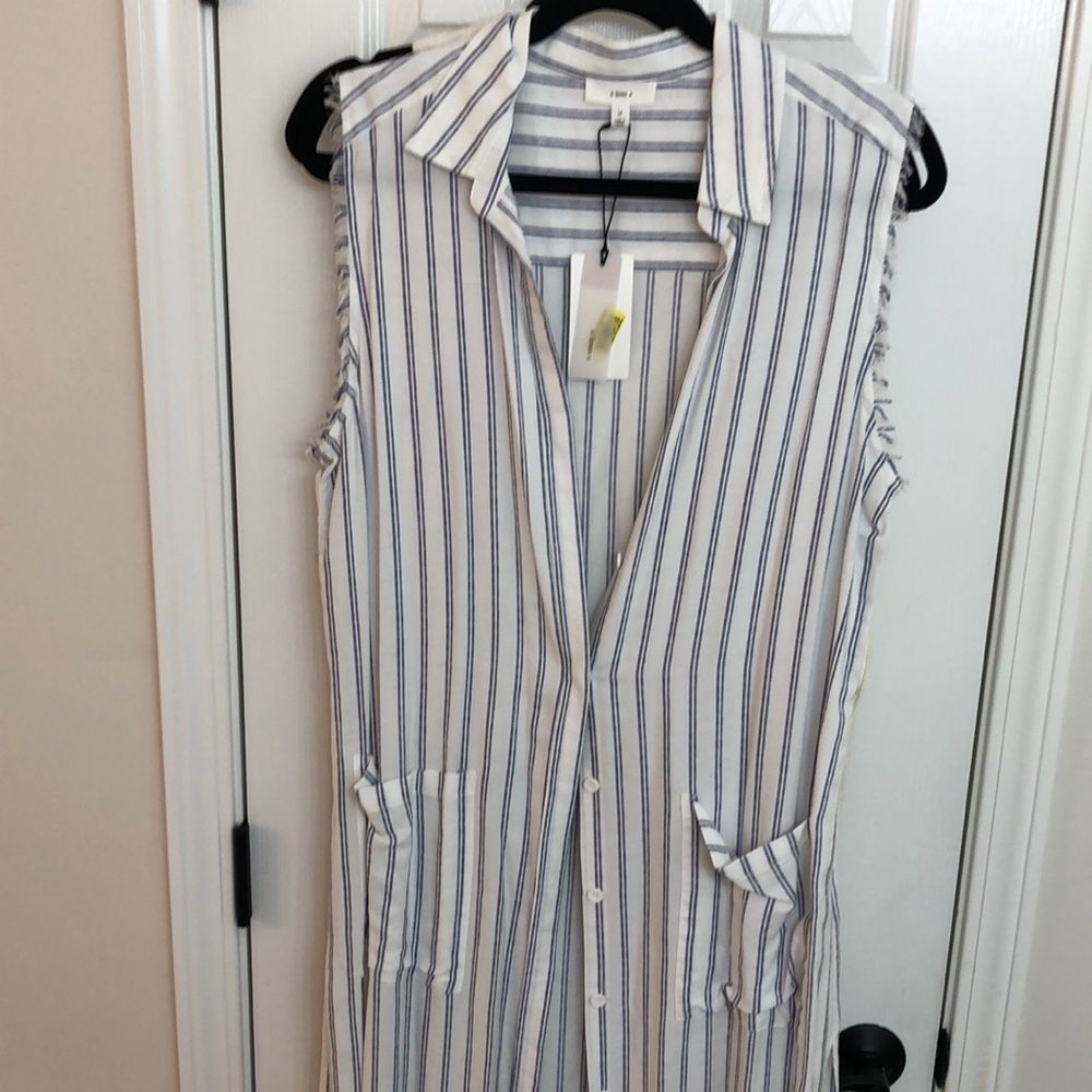 A loves A blue Stipe Maxi Tunic